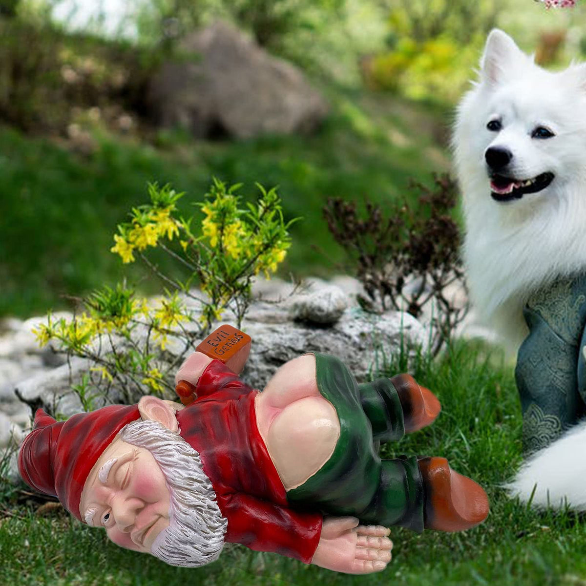 Funny Drunk Garden Gnome Statue – 24 cm