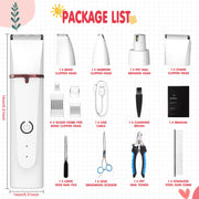 Cordless Multi-Head Pet Grooming & Nail-Care Kit