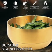 Gold Stainless-Steel Dinnerware Set – 8 Pieces