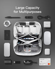 12-Compartment Travel Electronics Organiser