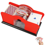 Hand Shuffling Machine, Card Shuffler Machine, 2 Decks of Card Holder, Easy Hand Cranked Poker Card Shuffling, Casino Playing Card Machine for Blackjack Texas Holdem Poker Home Card Games