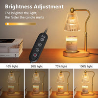 Engpure Candle Warmer Lamp - Candle Warmer Lamp with Timer and Dimmer Adjustable Height,Electric Wax Melt Warmer with 2 Bulbs for Scented Jar Candles Home Decor