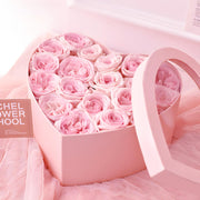 4-Piece Nesting Heart Gift Box Set with Clear Lids & Ribbons