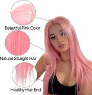 28-Inch Long Straight Synthetic Wig – Multiple Colours