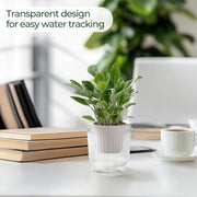 4-Pack 10 cm Self-Watering Plant Pots – Clear