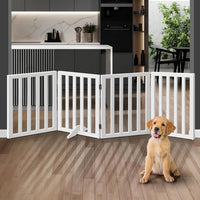 Freestanding Foldable MDF Pet Gate – 3 Sizes, White or Grey