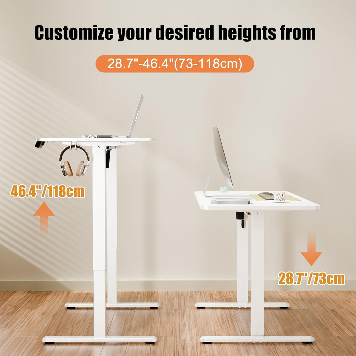 Electric Sit-Stand Desk – 80–170cm Desktop Options
