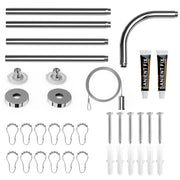 Adjustable L-Shaped Stainless Shower Curtain Rod – 70–100 cm