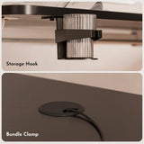 Electric Height Adjustable Standing Desk Whole-Piece Desktop Sit Stand Up Computer Desk Workstation with Memory Controller for Home, Office, Gaming 120×60cm (White Frame + Black Top)