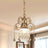 Jiinoo Mini Crystal Chandeliers, Luxury K9 Clear Hanging Crystal Chandelier Light, Pendant Light Ceiling Fixtures for Staircase Hallway Entryway Dining Room Office Porch Foyer Closet Kitchen