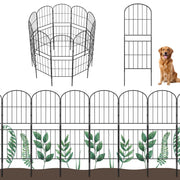 10-Panel Arched Metal Garden Border Fence – 92 × 330 cm
