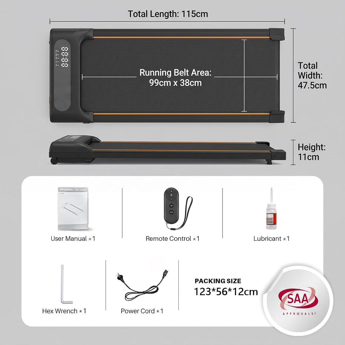 Walking Pad Treadmill, Under Desk Treadmill for Home
