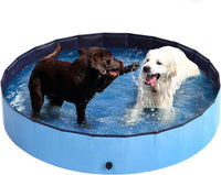 Round Foldable Dog Pool with Drain – 3 Sizes