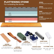 Four-Grit Whetstone Sharpening Set – 400 to 8000 Grit