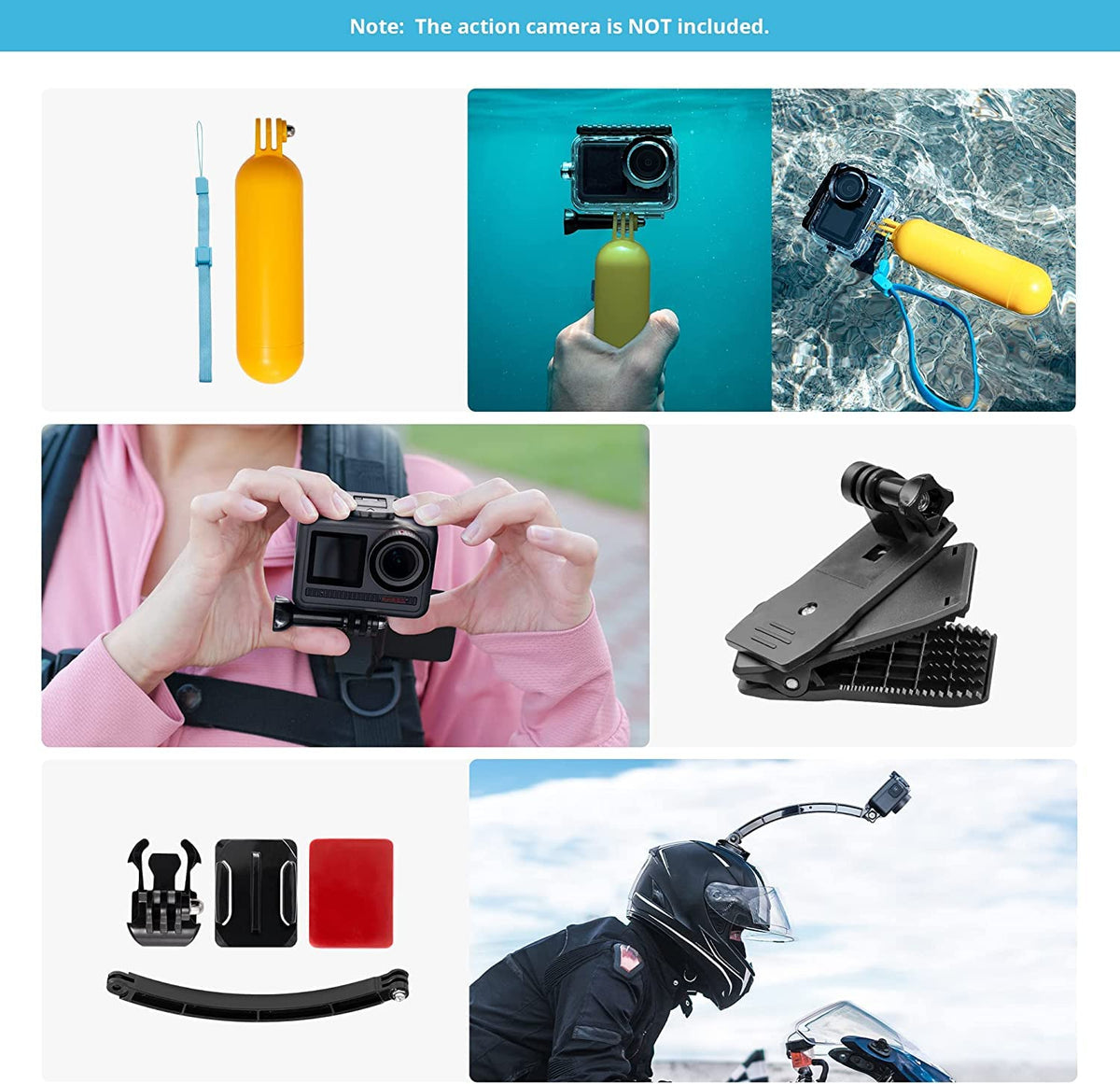 42-in-1 Universal Action-Camera Accessory Kit