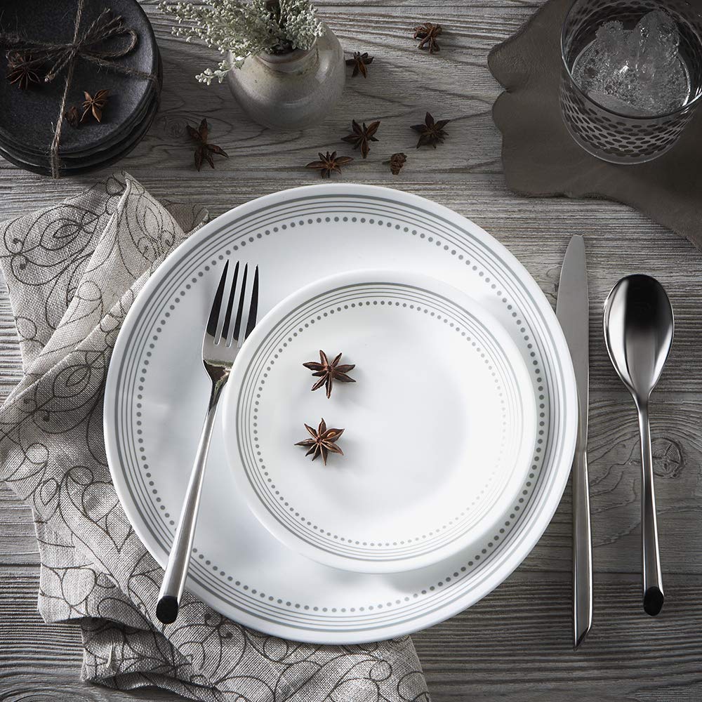 Corelle Mystic Gray 18-Piece Dinnerware Set for 6