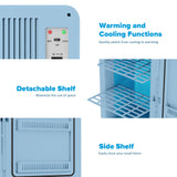 22L Mini Fridge, Portable Car Fridge Makeup Refrigerators AC/DC Powered Electric Cooler and Warmer for Cars, Homes, Offices, and Dorms, Blue