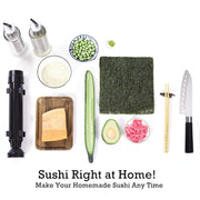 All-in-One Sushi-Making Kit with Bazooka, Mats & Knife