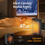 1500W Ceramic Fan Heater – Fast-Heating Oscillating Space Heater with Tip-Over Protection