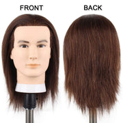 Male Haircut Training Head with 100% Human Hair