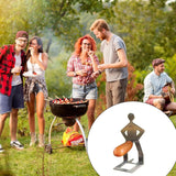 Sausage Man Sizzlin’ Sausage Rack Funny Sausage Rack BBQ Fork