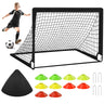 Soccer Goals with Portable Bag, Soccer Nets for Backyard with 10 Cones, Kids Soccer Goals, Soccer Training Equipment for Kids, Youth Games, Sports, Fit for Family Game Play