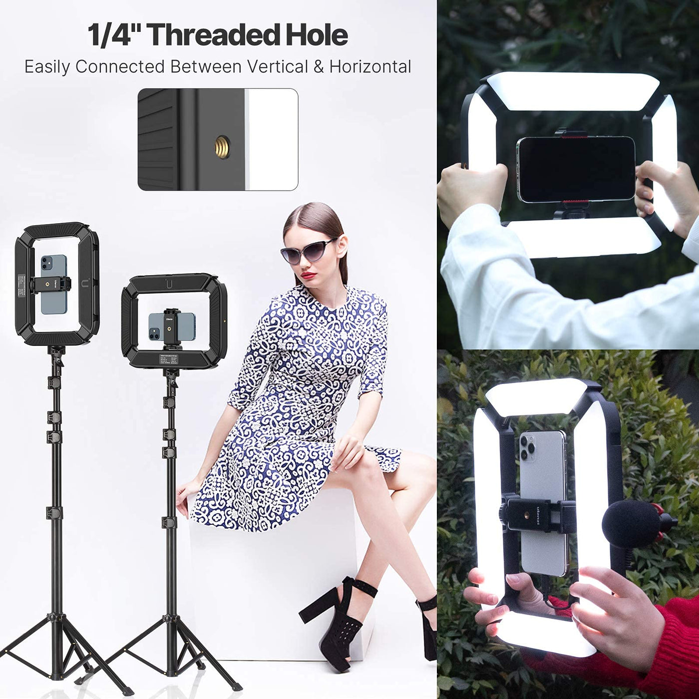 ULANZI U200 Smartphone Video Rig with Rechargeable Ring Light