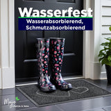 Majo Lifestyle Floor Mats Indoor and Outdoor Use - Robust Rubber Front Door Mats - Bathroom Rug - Doormat Gift - Pet Mat - Welcome Doormat Outside (Black)