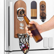 Magnetic Football Wall Bottle Opener with Cap Net