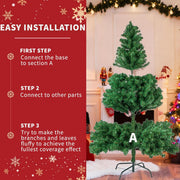 Pop-Up Artificial Christmas Tree with 10 m LED Lights