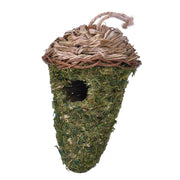 Handwoven Natural-Reed Small-Bird Roosting Pocket