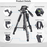 159 cm Camera & Phone Tripod with 4.5 kg Load Rating