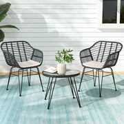 3-Piece Grey Outdoor Bistro Set