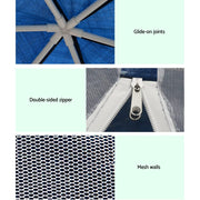 2 x 2 m Pop-Up Gazebo with Navy Mesh Walls