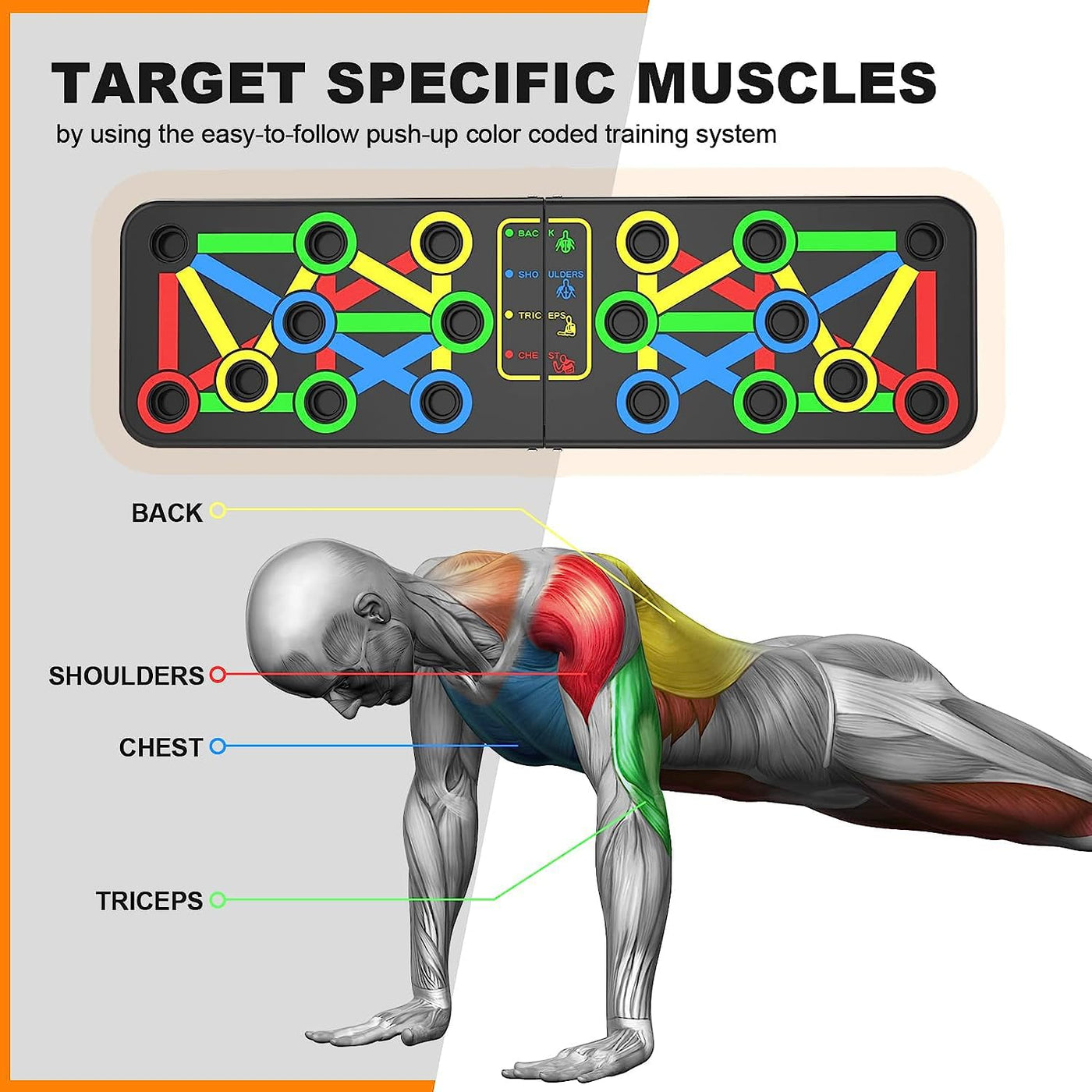 Foldable 14-in-1 Push-Up Board