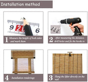 Natural Reed Roller Blind with Side Drawstring