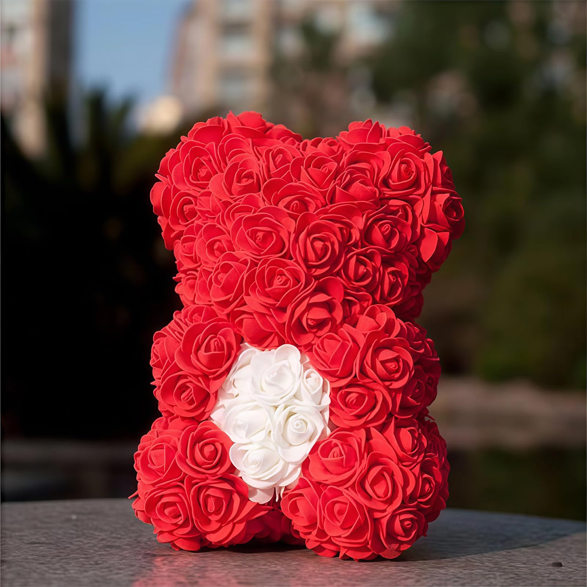 Artificial Rose Bear Gift Decoration