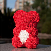 Artificial Rose Bear Gift Decoration