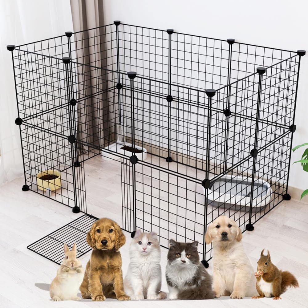 20-Piece Modular Wire Small-Animal Enclosure – 35 cm Panels