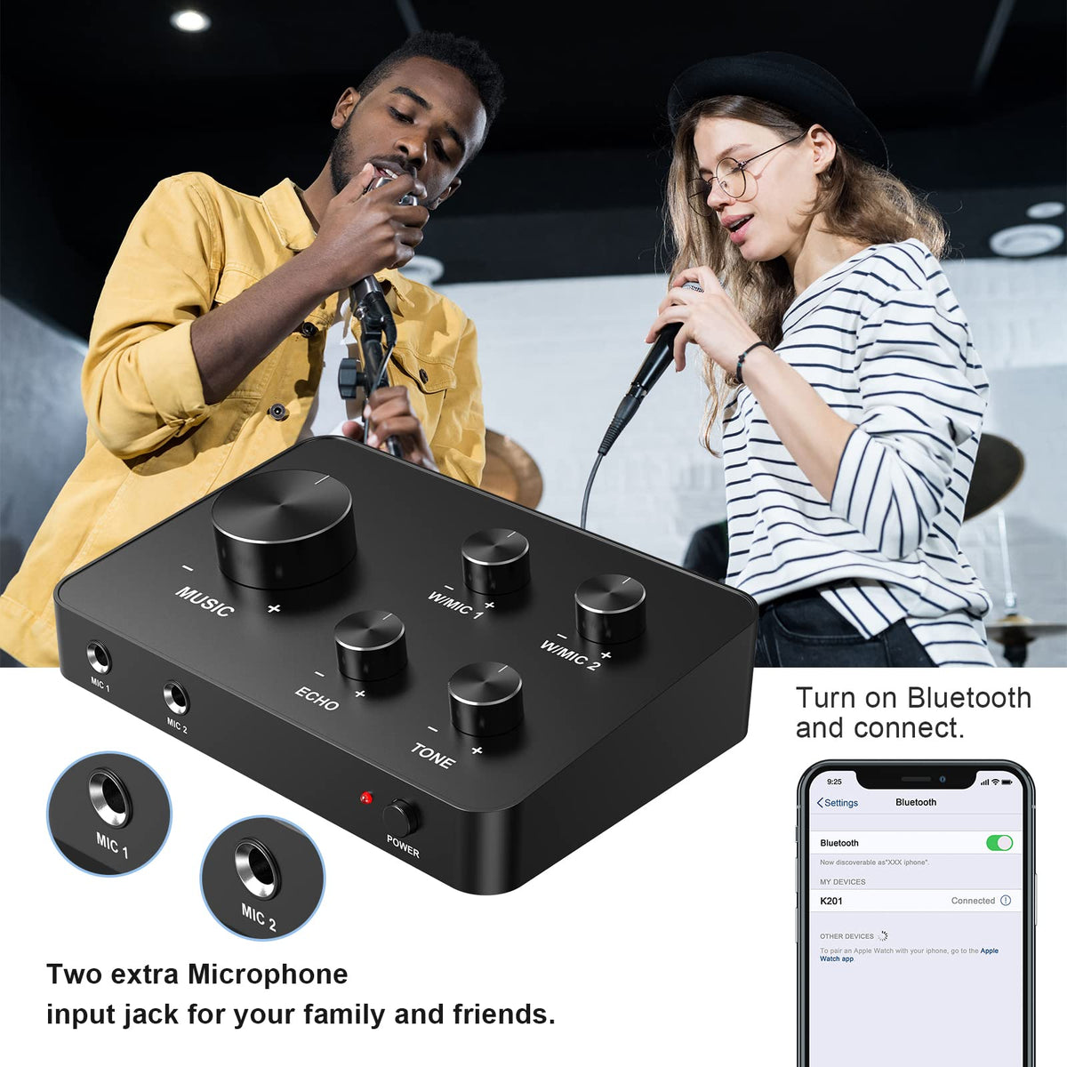 Rybozen HDMI & AUX Dual UHF Karaoke Mixer System