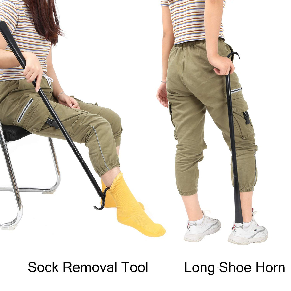 Adjustable 84 cm Dressing Stick with Shoe Horn