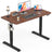 Standing Desk, Height Adjustable Electric Stand up Desk, 140x60CM Sit Stand Home Office Desk with Splice Board (Rustic Brown)