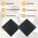 24 Pack Sound Proof Panels, Acoustic Foam Panels 12x12x2 inches Black Acoustic Panels, High Density Soundproofing Panels, Fire-retardant Sound Absorbing Foam for Studio Recording