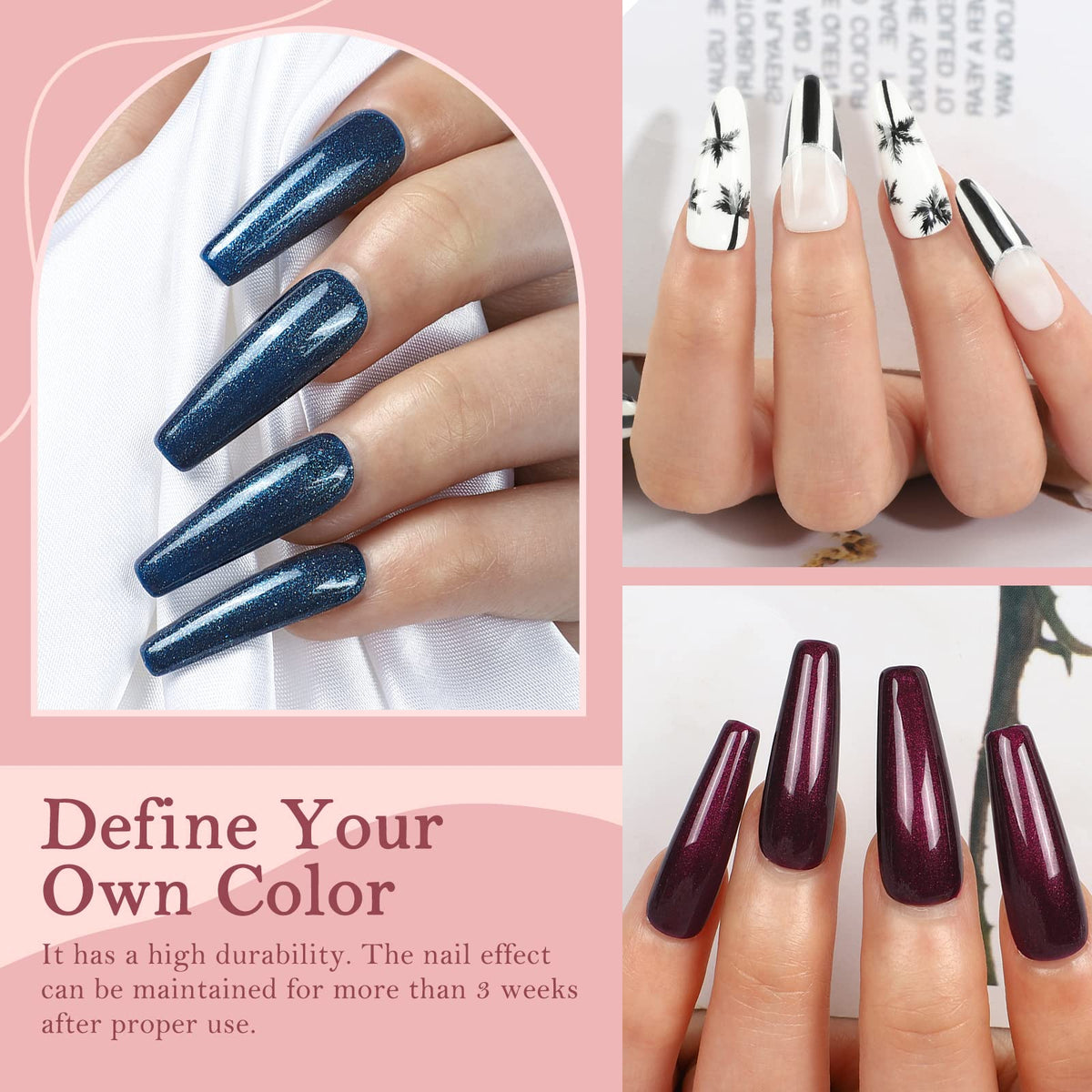 40 Colors Gel Polish with 36W Nail Light Curing Gel Lamp for Nails Gel Nail Kit Soak off Base Coat Top Coat Gel Polish with Manicure Tools DIY Nail Kit for Beginner at Home, Gel Nail Set