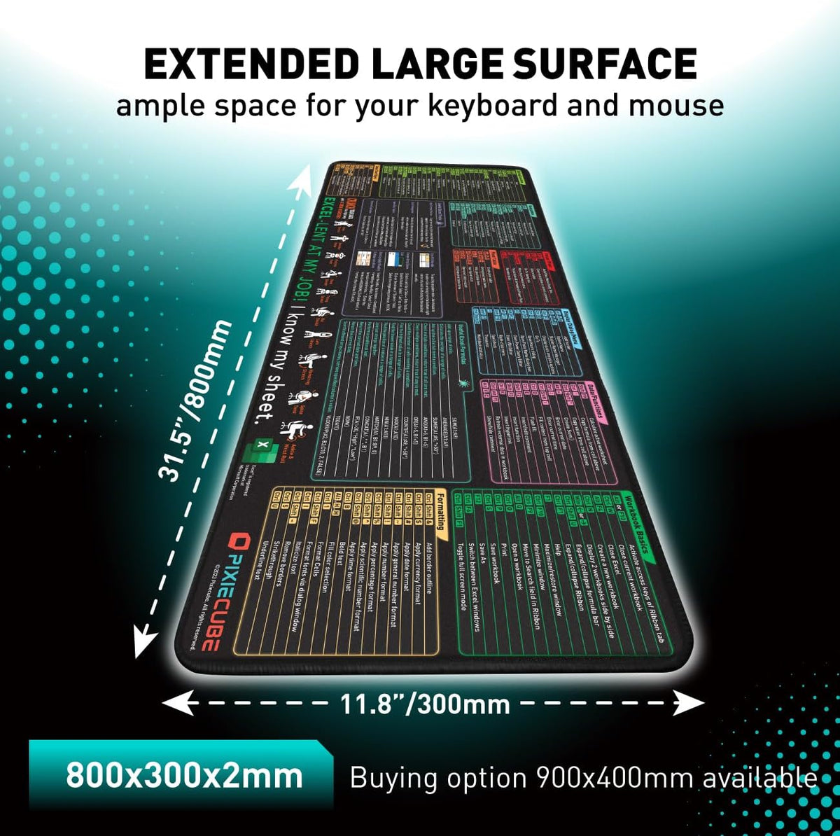 Extended Desk Mouse Pad – Multiple Sizes & Printed Designs