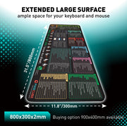 Extended Desk Mouse Pad – Multiple Sizes & Printed Designs