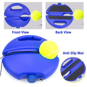 Tennis Rebound Trainer with Base, 4 Balls & Elastic Ropes