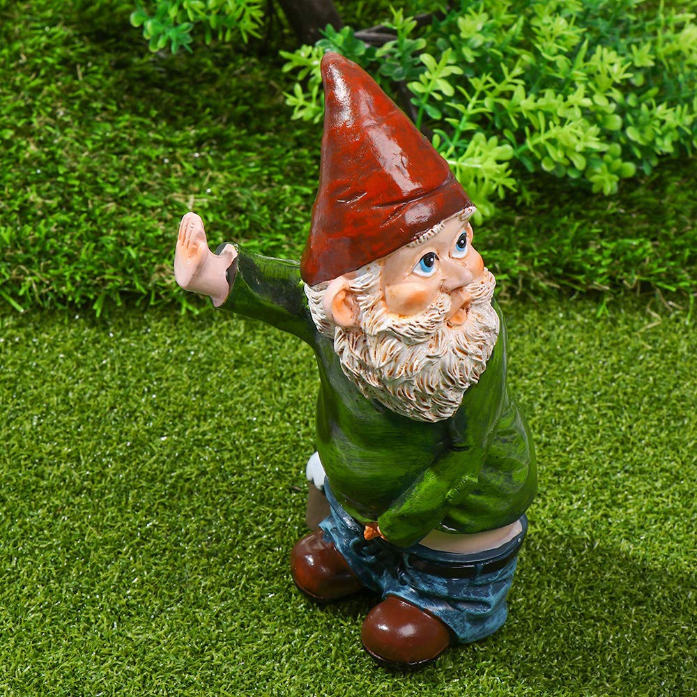 Funny Peeing Garden Gnome Statue – 14 cm