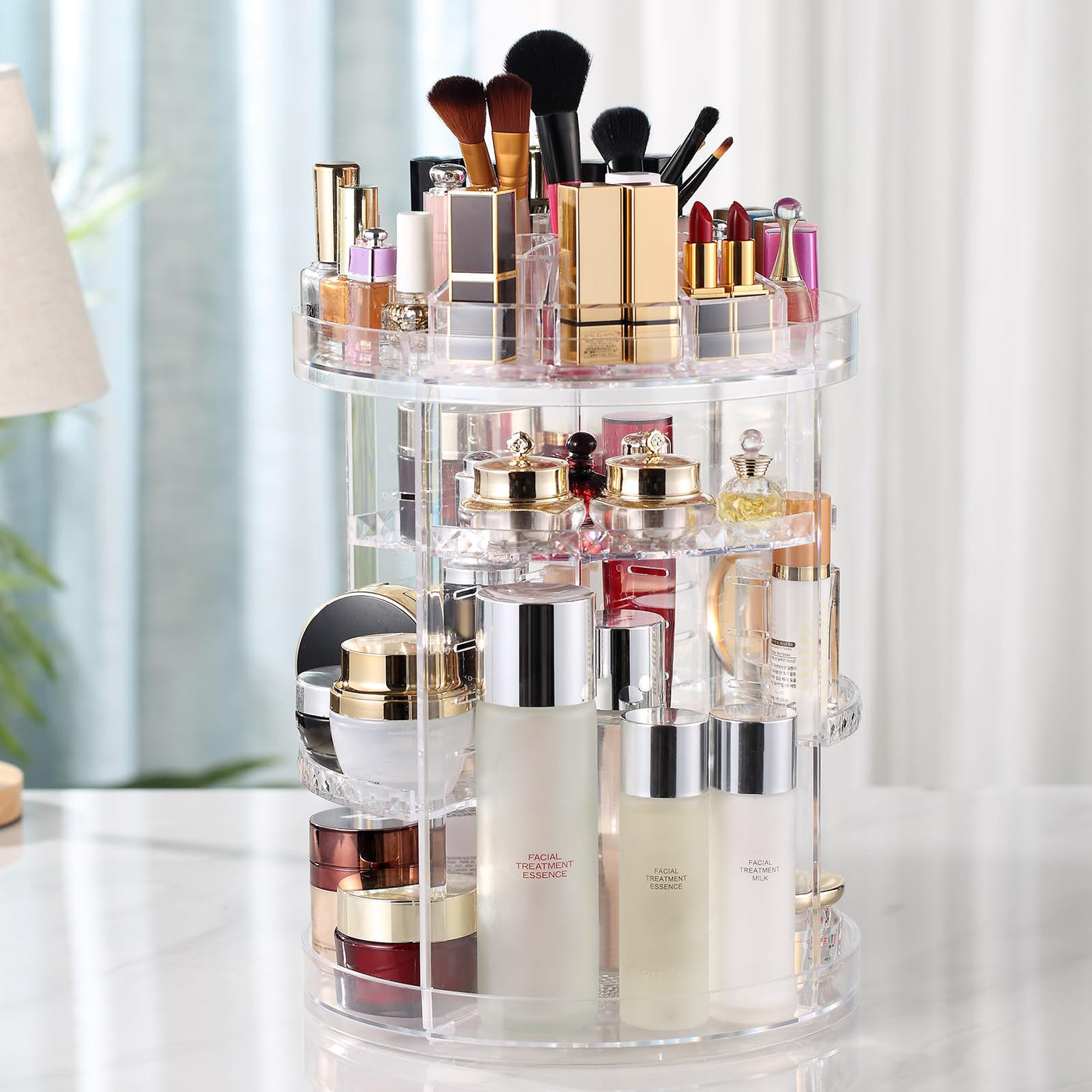 360° Rotating Adjustable Makeup Organiser – 8 Tiers