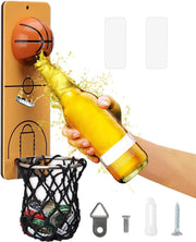 Magnetic Football Wall Bottle Opener with Cap Net